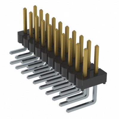 HTSW-110-08-L-D-RA by Samtec Inc. - CONNECTOR HEADER R/A 20POS 2.54MM