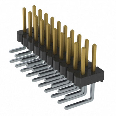 HTSW-110-08-SM-D-RA by Samtec Inc. - CONNECTOR HEADER R/A 20POS 2.54MM