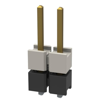 HW-02-08-F-S-200-070 by Samtec Inc. - CONNECTOR HDR 2POS 0.1 STACK T/H
