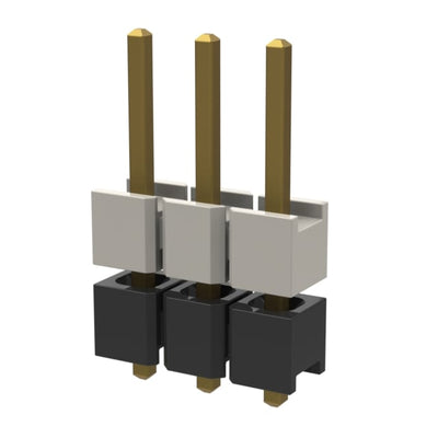 HW-03-08-G-S-200-055 by Samtec Inc. - CONNECTOR HDR 3POS 0.1 STACK T/H
