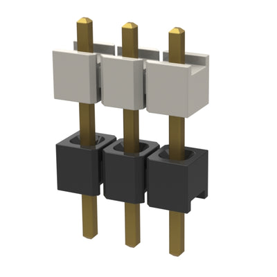 HW-03-08-G-S-300-100 by Samtec Inc. - CONNECTOR HDR 3POS 0.1 STACK T/H