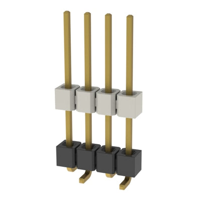 HW-04-10-G-S-430-SM by Samtec Inc. - CONNECTOR HDR 4POS 0.1 STACK SMD GOLD