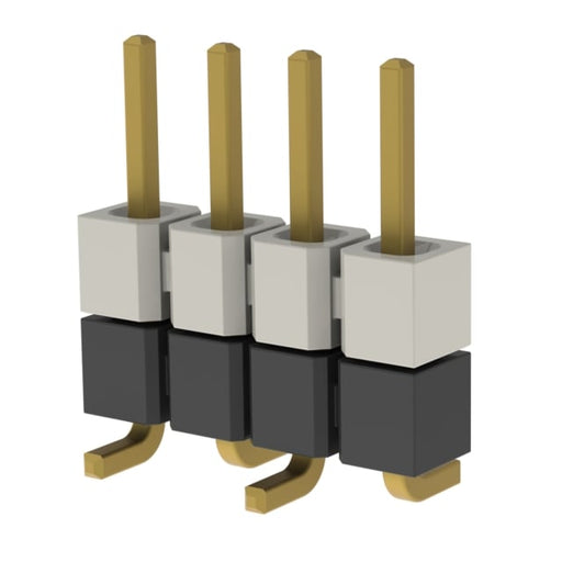HW-04-17-G-S-250-SM by Samtec Inc. - CONNECTOR HDR 4POS 0.1 STACK SMD GOLD