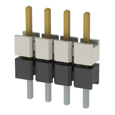 HW-04-08-F-S-295-117 by Samtec Inc. - CONNECTOR HDR 4POS 0.1 STACK T/H