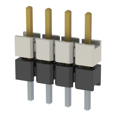 HW-04-08-L-S-250-100 by Samtec Inc. - CONNECTOR HDR 4POS 0.1 STACK T/H