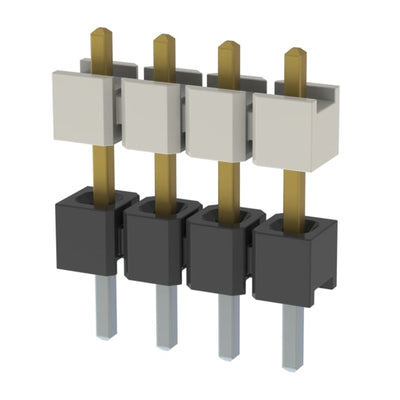 HW-04-08-F-S-335-100 by Samtec Inc. - CONNECTOR HDR 4POS 0.1 STACK T/H