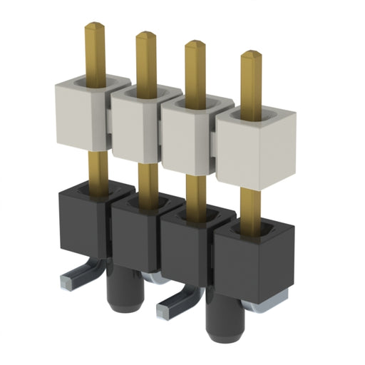 HW-04-17-L-S-314-SM-A by Samtec Inc. - CONNECTOR HDR 4POS 0.1 STACK SMD GOLD