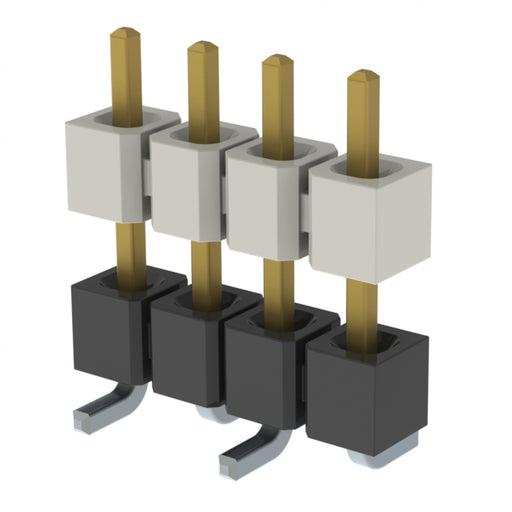 HW-04-17-LM-S-325-SM by Samtec Inc. - CONNECTOR HDR 4POS 0.1 STACK SMD GOLD