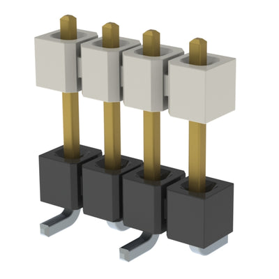 HW-04-08-F-S-400-SM by Samtec Inc. - CONNECTOR HDR 4POS 0.1 STACK SMD GOLD