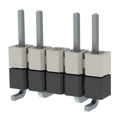 HW-05-08-T-S-250-SM-003-TR by Samtec Inc. - CONNECTOR HDR 5POS 0.1 STACK SMD TIN