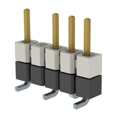 HW-05-16-L-S-250-SM-004 by Samtec Inc. - CONNECTOR HDR 5POS 0.1 STACK SMD GOLD