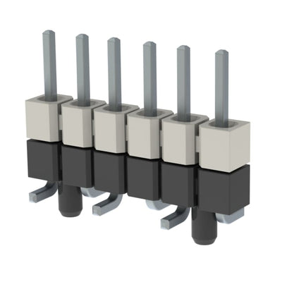 HW-06-08-T-S-250-SM-A by Samtec Inc. - CONNECTOR HDR 6POS 0.1 STACK SMD TIN