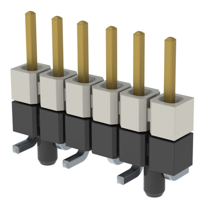 HW-06-08-F-S-250-SM-A by Samtec Inc. - CONNECTOR HDR 6POS 0.1 STACK SMD GOLD