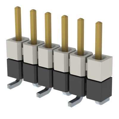 HW-06-08-L-S-250-SM by Samtec Inc. - CONNECTOR HDR 6POS 0.1 STACK SMD GOLD