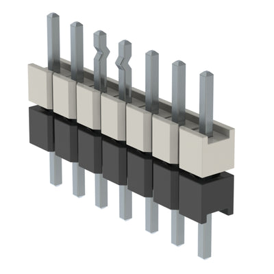 HW-07-16-T-S-205-120-LL by Samtec Inc. - CONNECTOR HDR 7POS 0.1 STACK T/H