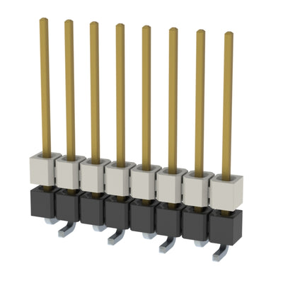 HW-08-10-S-S-250-SM by Samtec Inc. - CONNECTOR HDR 8POS 0.1 STACK SMD GOLD