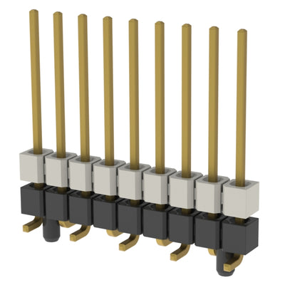 HW-09-10-G-S-250-SM-A by Samtec Inc. - CONNECTOR HDR 9POS 0.1 STACK SMD GOLD