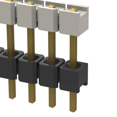 HW-14-08-G-S-400-100 by Samtec Inc. - CONNECTOR HDR 14POS 0.1 STACK T/H