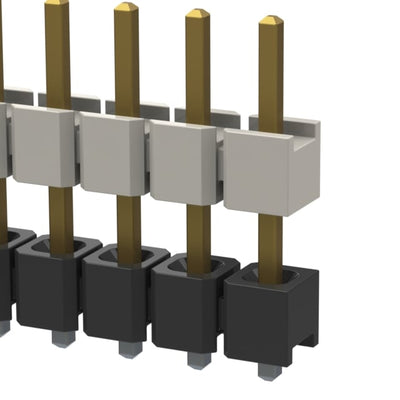 HW-10-08-L-S-346-087 by Samtec Inc. - CONNECTOR HDR 10POS 0.1 STACK T/H