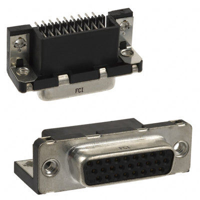 ICD26S13E4GX00LF by Amphenol ICC (FCI) - CONNECTOR D-SUB HD RCPT 26P R/A SLDR