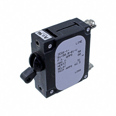 IEG6-1-51-50.0-01-V by Sensata-Airpax - CIR BRKR MAG-HYDR LEVER 50A