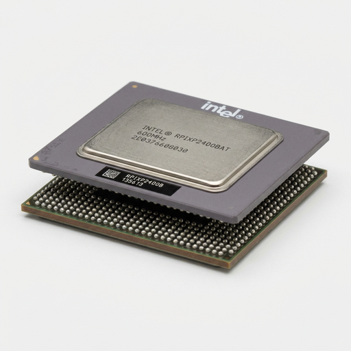 Intel CPU on a white background