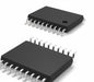 Two IS31CS8973B-ZNLS2  integrated circuits with silver pins on a white background
