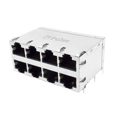 J0B-0384NL by Pulse Electronics - CONNECTOR JACK 8PORT 1000 BASE-T PCB