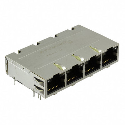 J1N-0005NL by Pulse Electronics - CONNECTOR JACK 4PORT 1000 BASE-T PCB