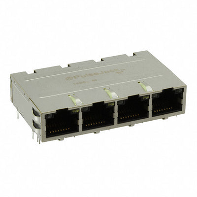 J1N-0008NL by Pulse Electronics - CONNECTOR JACK 4PORT 1000 BASE-T PCB