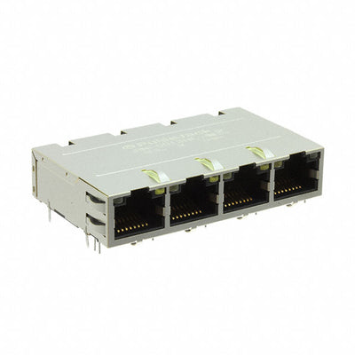 J1N-0013NL by Pulse Electronics - CONNECTOR JACK 4PORT 100 BASE-TX PCB