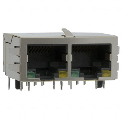 J8064D628ANL by Pulse Electronics - CONNECTOR JACK 2PORT 100 BASE-TX PCB