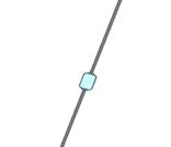 JANTXIN5622 Thin metal rod with a small green square on a white background