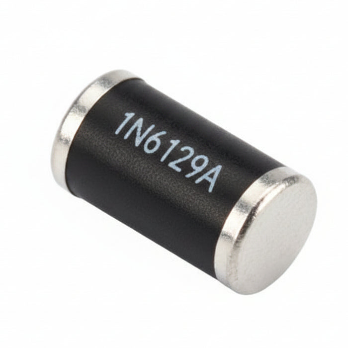 Small cylindrical component with metallic ends on a white background
