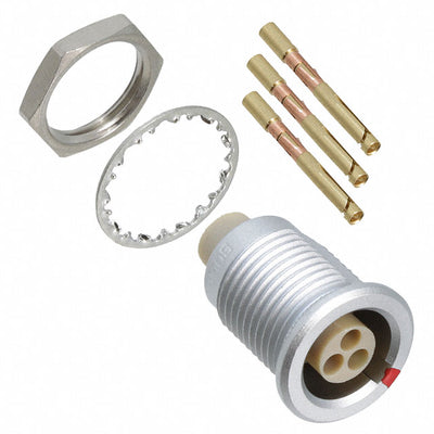 JBXER1G03FCSDSR by Souriau-Sunbank by Eaton - CONNECTOR RECPT FMALE 3POS GOLD CRIMP