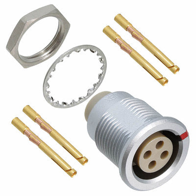 JBXER2G04FCSDSR by Souriau-Sunbank by Eaton - CONNECTOR RECPT FMALE 4POS GOLD CRIMP