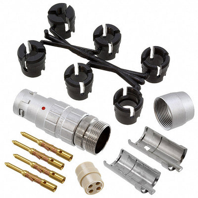 JBXFD2G04MCSDSR by Souriau-Sunbank by Eaton - CONNECTOR PLUG MALE 4POS GOLD CRIMP