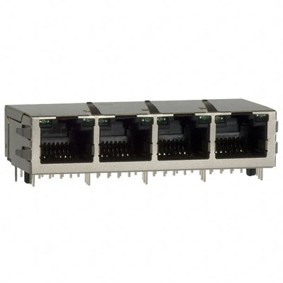 JG0-0025NL by Pulse Electronics - CONNECTOR JACK 4PORT 1000 BASE-T PCB