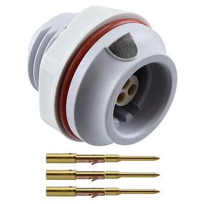 JMXHH1G03FCUDSU by Souriau-Sunbank by Eaton - CONNECTOR RECPT FMALE 3POS GOLD CRIMP