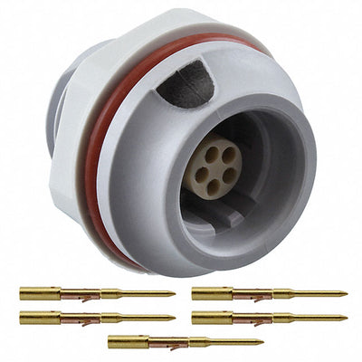 JMXHH1G05FCUDSU by Souriau-Sunbank by Eaton - CONNECTOR RECPT FMALE 5POS GOLD CRIMP