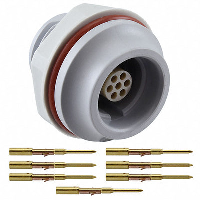 JMXHH1G07FCUDSU by Souriau-Sunbank by Eaton - CONNECTOR RECPT FMALE 7POS GOLD CRIMP