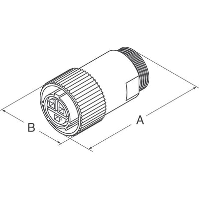 JR16WP-3PC by Hirose Electric Co Ltd - CONNECTOR PLUG HSNG MALE 3POS INLINE