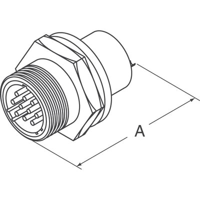 JR16WRA-10PC(71) by Hirose Electric Co Ltd - CONNECTOR RECPT HSNG MALE 10POS PNL MT
