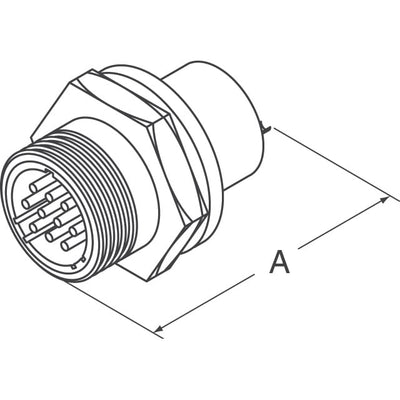 JR16WRA-10SC by Hirose Electric Co Ltd - CONNECTOR RECPT HSG FMALE 10POS PNL MT