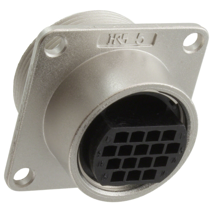JR21RK-16PC by Hirose Electric Co Ltd - CONNECTOR RECPT HSNG MALE 16POS PNL MT