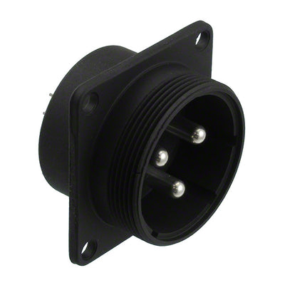 JR25WR-3P(71) by Hirose Electric Co Ltd - CONNECTOR RECPT MALE 3P SILV SLDR CUP