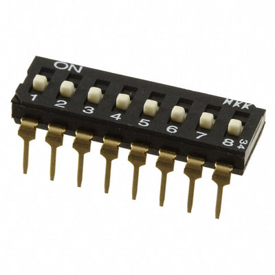 JS0108AP4 by NKK Switches - SWITCH SLIDE DIP SPST 25MA 24V