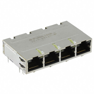 JX1N-0033NL by Pulse Electronics - CONNECTOR JACK 4PORT 1000 BASE-T PCB
