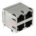 JX20-0252NL by Pulse Electronics - CONNECTOR JACK 4PORT 1000 BASE-T PCB