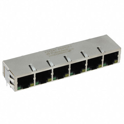 JX8064D668ANL by Pulse Electronics - CONNECTOR JACK 6PORT 100 BASE-TX PCB
